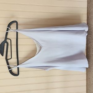 Intimately Free People Deep V Bandeau Cami small light blue spaghetti straps